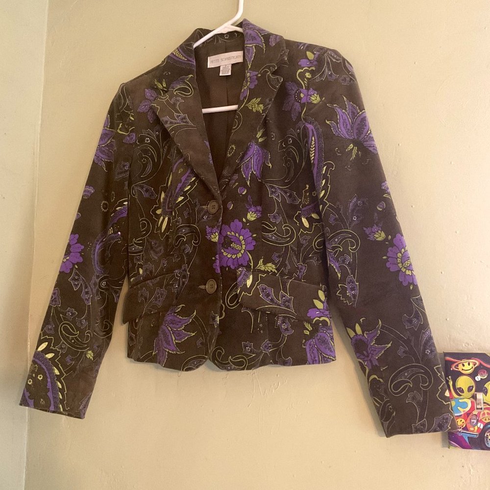 Petite Sophisticate Paisley Blazer Coat